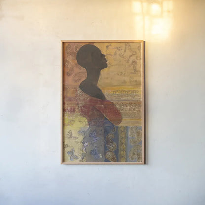 Women of the World III by Albena Hristova. shown as a paper print in a natural frame. Available as a archival giclee rolled canvas, fine art paper, or poster print. SKU 71616h.