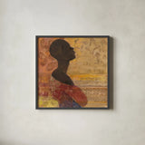 Women of the World III Crop by Albena Hristova. Shown in a sleek black glass frame for a contemporary gallery look. Available as an archival giclee rolled canvas, fine art paper, or poster print. SKU 71616a.
