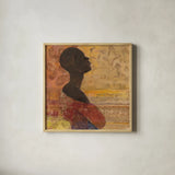 Women of the World III Crop by Albena Hristova. Shown in a natural wood glass frame for a timeless modern aesthetic. Available as an archival giclee rolled canvas, fine art paper, or poster print. SKU 71616a.
