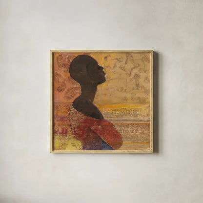 Women of the World III Crop by Albena Hristova. Shown in a natural wood glass frame for a timeless modern aesthetic. Available as an archival giclee rolled canvas, fine art paper, or poster print. SKU 71616a.