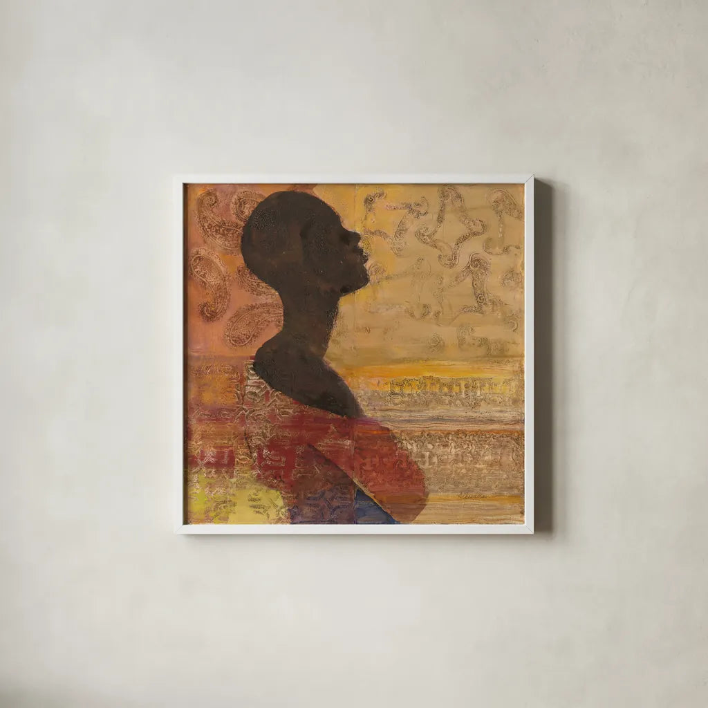 Women of the World III Crop by Albena Hristova. Shown in a crisp white glass frame for a clean and minimalist style. Available as an archival giclee rolled canvas, fine art paper, or poster print. SKU 71616a.