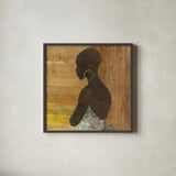 Women of the World IV Crop by Albena Hristova. Shown in a sleek black glass frame for a contemporary gallery look. Available as an archival giclee rolled canvas, fine art paper, or poster print. SKU 71617a.