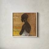 Women of the World IV Crop by Albena Hristova. Shown in a crisp white glass frame for a clean and minimalist style. Available as an archival giclee rolled canvas, fine art paper, or poster print. SKU 71617a.