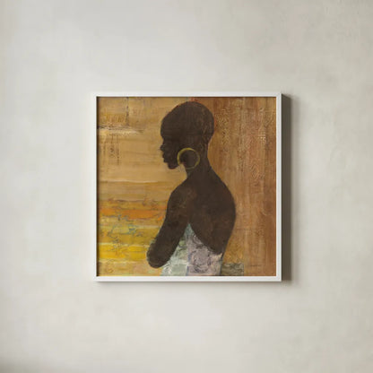 Women of the World IV Crop by Albena Hristova. Shown in a crisp white glass frame for a clean and minimalist style. Available as an archival giclee rolled canvas, fine art paper, or poster print. SKU 71617a.