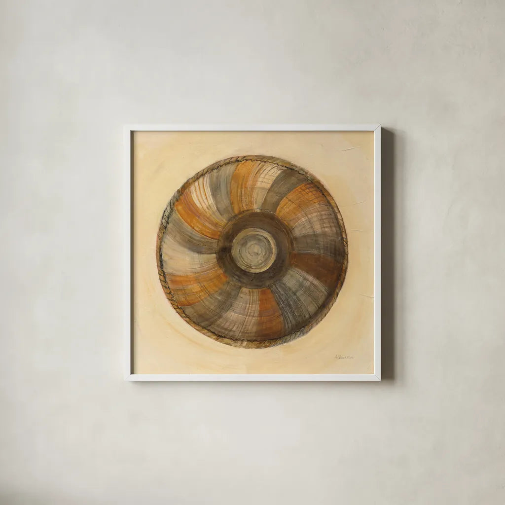 Woven Beauty II by Albena Hristova. Shown in a crisp white glass frame for a clean and minimalist style. Available as an archival giclee rolled canvas, fine art paper, or poster print. SKU 53331a.