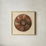 Woven Beauty II Dark by Albena Hristova. Shown in a natural wood glass frame for a timeless modern aesthetic. Available as an archival giclee rolled canvas, fine art paper, or poster print. SKU 59151a.