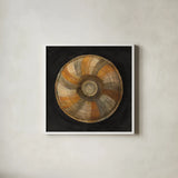 Woven Beauty II on Black by Albena Hristova. Shown in a crisp white glass frame for a clean and minimalist style. Available as an archival giclee rolled canvas, fine art paper, or poster print. SKU 59354a.