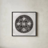 Woven Beauty III BW by Albena Hristova. Shown in a sleek black glass frame for a contemporary gallery look. Available as an archival giclee rolled canvas, fine art paper, or poster print. SKU 56852a.