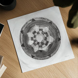 Woven Beauty IV BW by Albena Hristova. Shown as a detailed flat fine art print, highlighting archival giclee quality. Available as an archival giclee rolled canvas, fine art paper, or poster print. SKU 56853a.