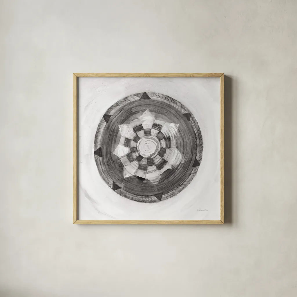 Woven Beauty IV BW by Albena Hristova. Shown in a natural wood glass frame for a timeless modern aesthetic. Available as an archival giclee rolled canvas, fine art paper, or poster print. SKU 56853a.