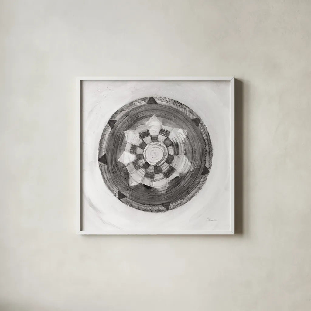 Woven Beauty IV BW by Albena Hristova. Shown in a crisp white glass frame for a clean and minimalist style. Available as an archival giclee rolled canvas, fine art paper, or poster print. SKU 56853a.