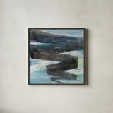 Zag by Albena Hristova. Shown in a sleek black glass frame for a contemporary gallery look. Available as an archival giclee rolled canvas, fine art paper, or poster print. SKU 63829a.