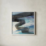 Zig by Albena Hristova. Shown in a crisp white glass frame for a clean and minimalist style. Available as an archival giclee rolled canvas, fine art paper, or poster print. SKU 63828a.
