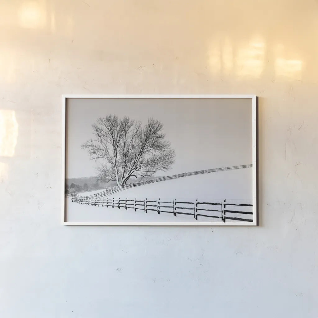 Along the Lane II by Aledanda. shown as a paper print in a white frame. Available as a archival giclee rolled canvas, fine art paper, or poster print. SKU 38041i.