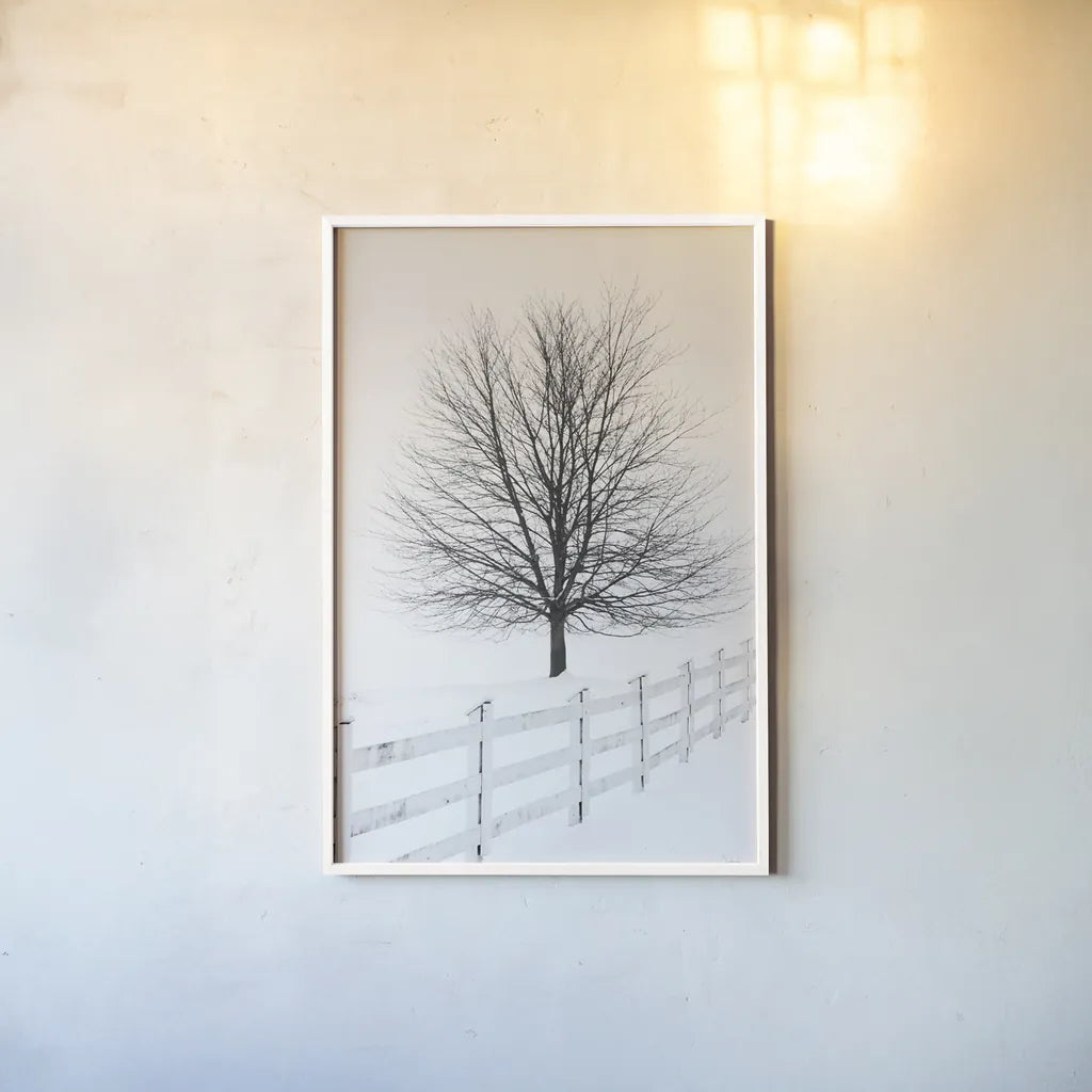 Along the Lane III No Sign by Aledanda. shown as a paper print in a white frame. Available as a archival giclee rolled canvas, fine art paper, or poster print. SKU 84453h.