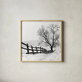 Along the Way Crop by Aledanda. Shown in a natural wood glass frame for a timeless modern aesthetic. Available as an archival giclee rolled canvas, fine art paper, or poster print. SKU 37467a.