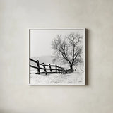 Along the Way Crop by Aledanda. Shown in a crisp white glass frame for a clean and minimalist style. Available as an archival giclee rolled canvas, fine art paper, or poster print. SKU 37467a.