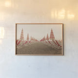 At the Beach I by Aledanda. shown as a paper print in a natural frame. Available as a archival giclee rolled canvas, fine art paper, or poster print. SKU 58385i.