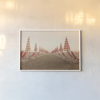 At the Beach I by Aledanda. shown as a paper print in a white frame. Available as a archival giclee rolled canvas, fine art paper, or poster print. SKU 58385i.