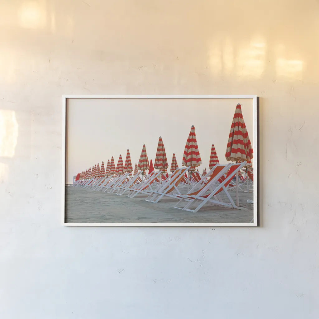 At the Beach II by Aledanda. shown as a paper print in a white frame. Available as a archival giclee rolled canvas, fine art paper, or poster print. SKU 58386i.