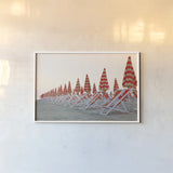 At the Beach II by Aledanda. shown as a paper print in a white frame. Available as a archival giclee rolled canvas, fine art paper, or poster print. SKU 58386i.
