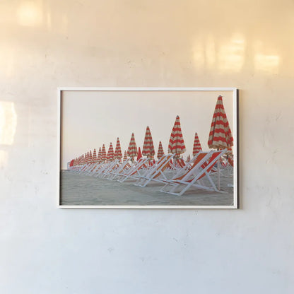 At the Beach II by Aledanda. shown as a paper print in a white frame. Available as a archival giclee rolled canvas, fine art paper, or poster print. SKU 58386i.