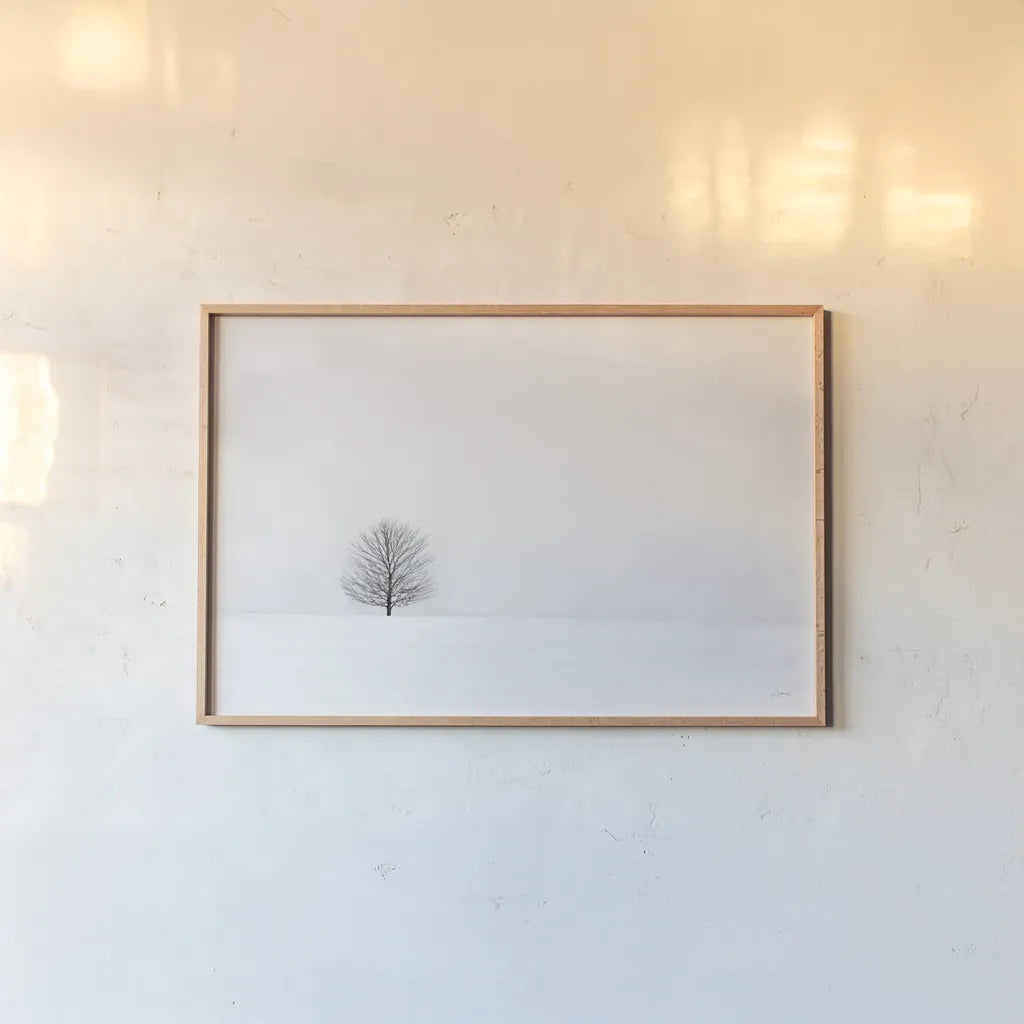 Bare Winter by Aledanda. shown as a paper print in a natural frame. Available as a archival giclee rolled canvas, fine art paper, or poster print. SKU 37445i.