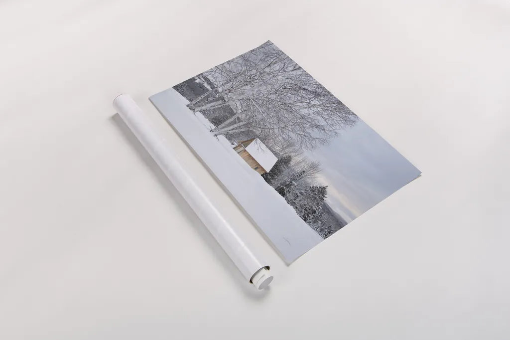 Barn with a View by Aledanda. shown as a rolled paper print. Available as archival giclee rolled canvas, fine art paper, or poster print. SKU 60527i.