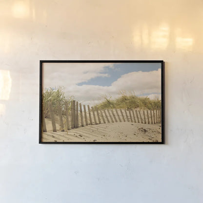 Beach Dunes I by Aledanda. shown as a paper print in a black flame. Available as a archival giclee rolled canvas, fine art paper, or poster print. SKU 46210i.