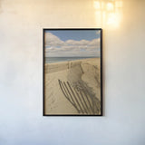 Beach Dunes II by Aledanda. shown as a paper print in a black flame. Available as a archival giclee rolled canvas, fine art paper, or poster print. SKU 46211h.