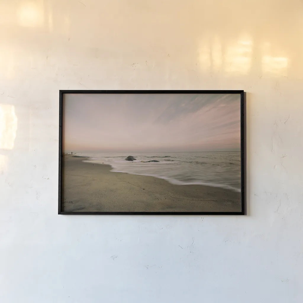 Beach Rays by Aledanda. shown as a paper print in a black flame. Available as a archival giclee rolled canvas, fine art paper, or poster print. SKU 46202i.
