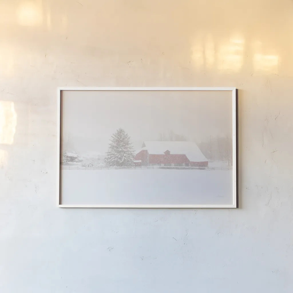 Big Red by Aledanda. shown as a paper print in a white frame. Available as a archival giclee rolled canvas, fine art paper, or poster print. SKU 60530i.