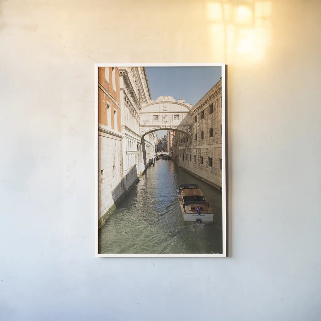 Bridge of Sighs by Aledanda. shown as a paper print in a white frame. Available as a archival giclee rolled canvas, fine art paper, or poster print. SKU 81691h.