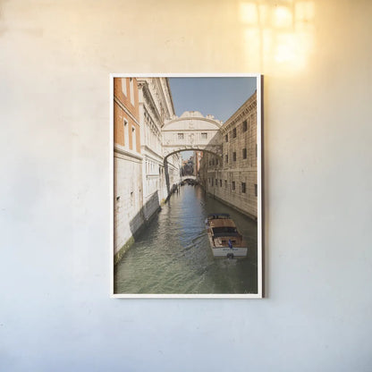 Bridge of Sighs by Aledanda. shown as a paper print in a white frame. Available as a archival giclee rolled canvas, fine art paper, or poster print. SKU 81691h.