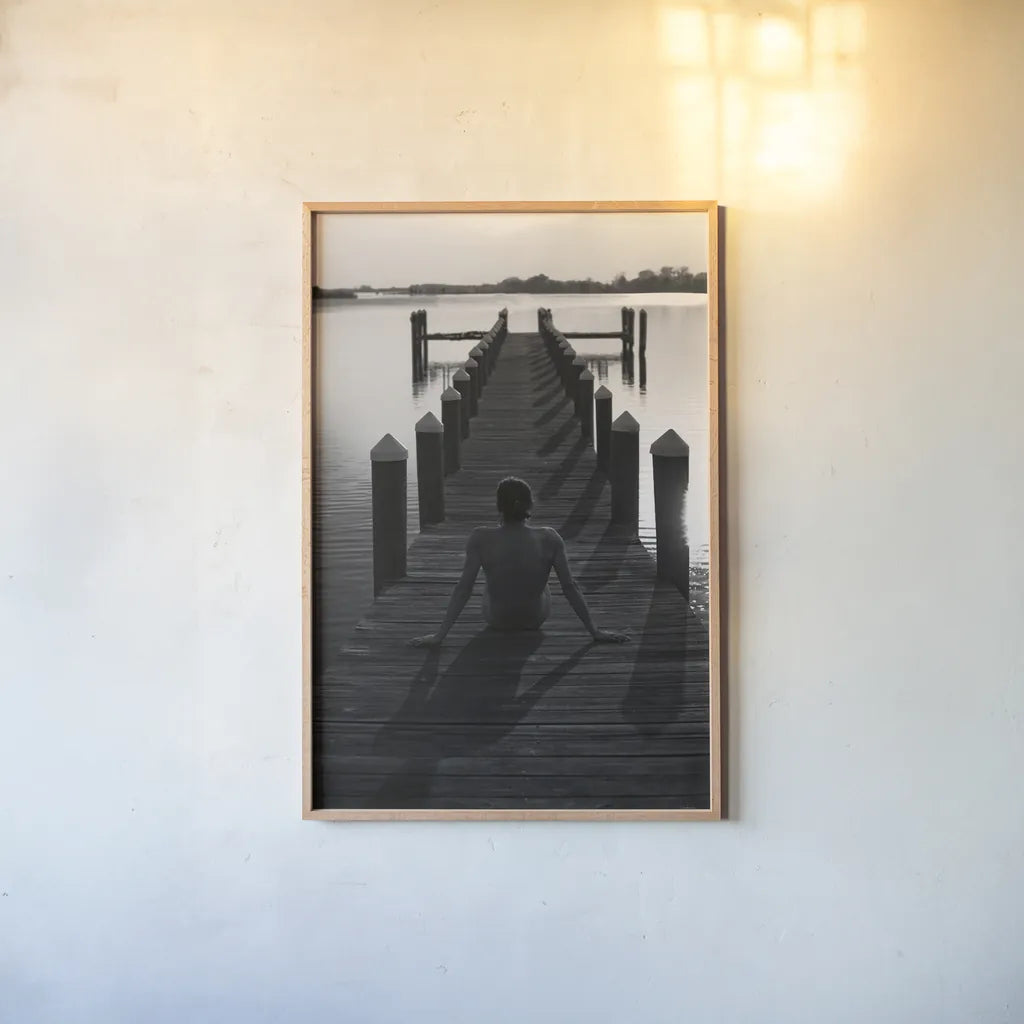 Casting Shadows by Aledanda. shown as a paper print in a natural frame. Available as a archival giclee rolled canvas, fine art paper, or poster print. SKU 37446h.