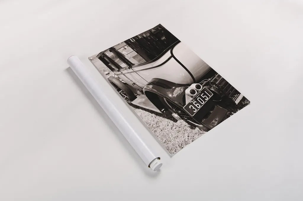 Classic Car V by Aledanda. shown as a rolled paper print. Available as archival giclee rolled canvas, fine art paper, or poster print. SKU 37462h.