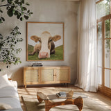 Close Up I Crop by Aledanda. Shown in a natural wood frame in a cozy modern living room. Available as an archival giclee rolled canvas, fine art paper, or poster print. SKU 38291a.