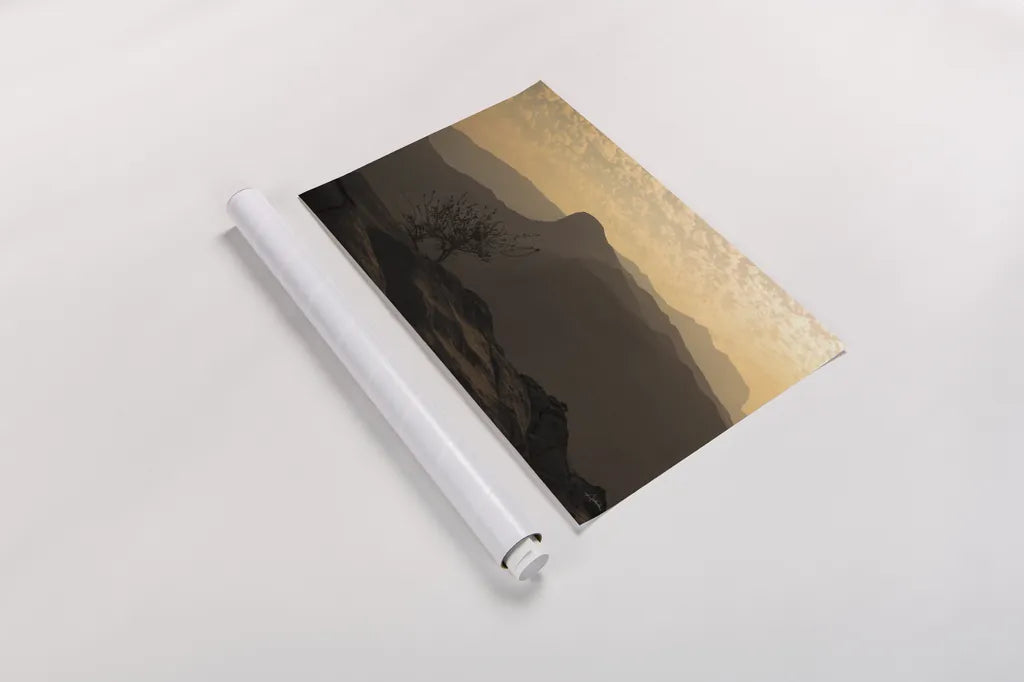 Desertscape by Aledanda. shown as a rolled paper print. Available as archival giclee rolled canvas, fine art paper, or poster print. SKU 98021i.