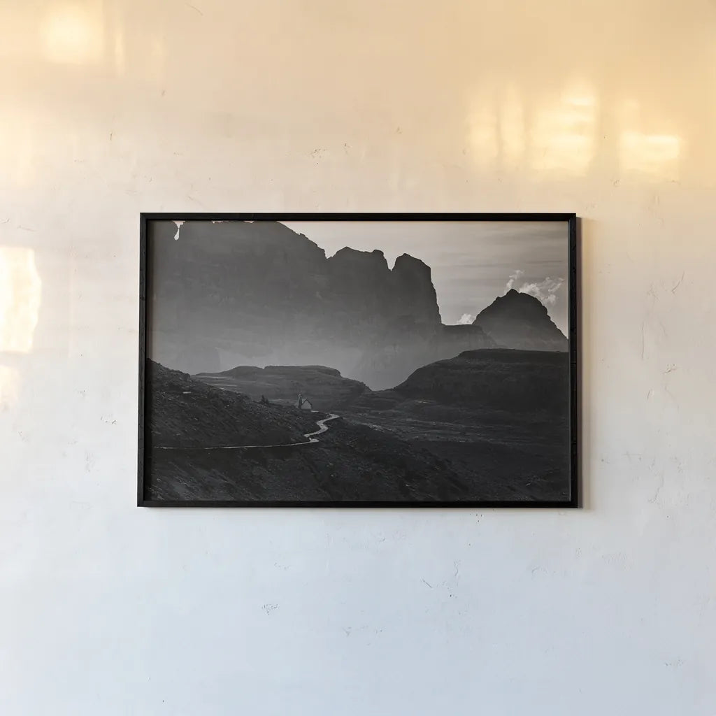 Dolomiti I by Aledanda. shown as a paper print in a black flame. Available as a archival giclee rolled canvas, fine art paper, or poster print. SKU 64364i.