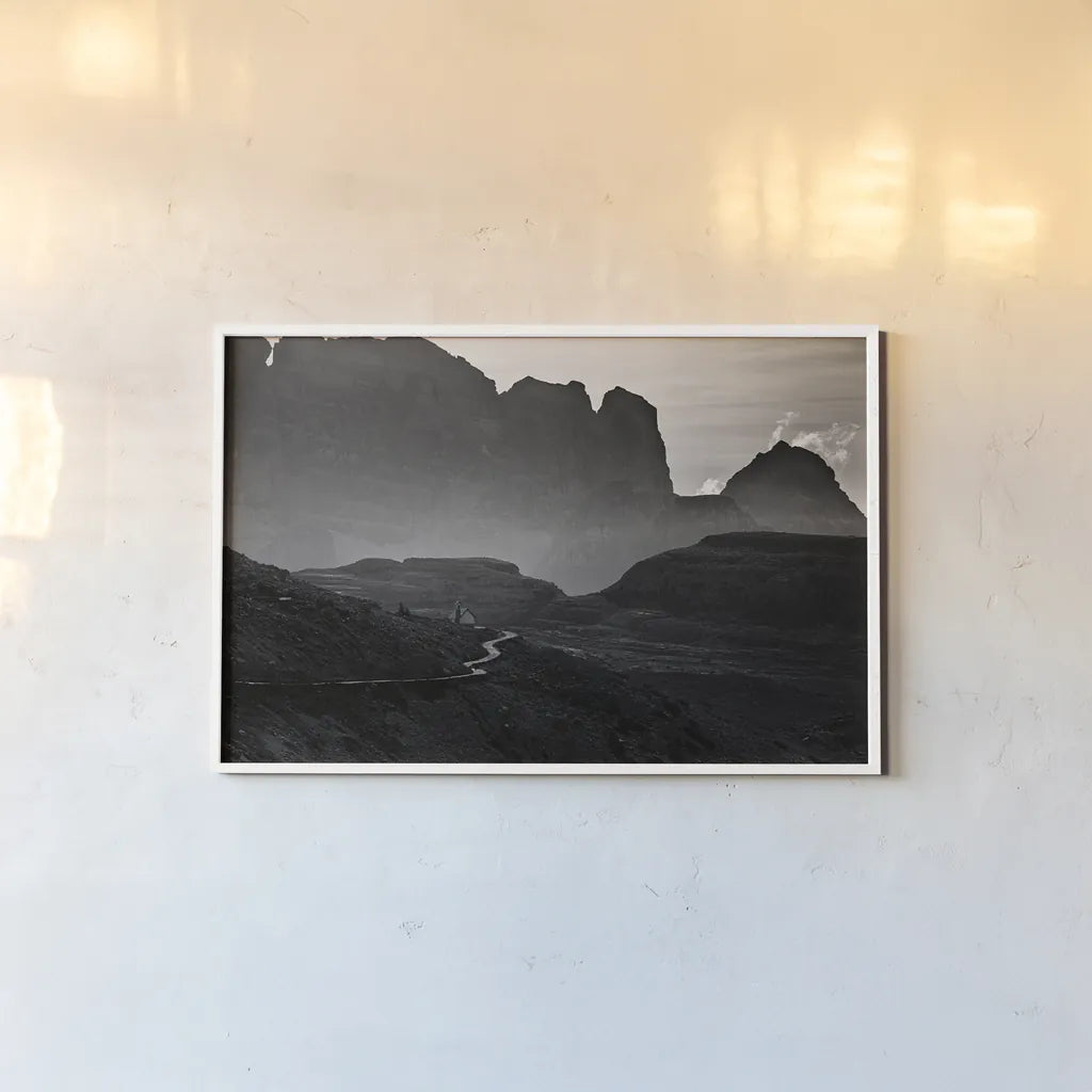 Dolomiti I by Aledanda. shown as a paper print in a white frame. Available as a archival giclee rolled canvas, fine art paper, or poster print. SKU 64364i.