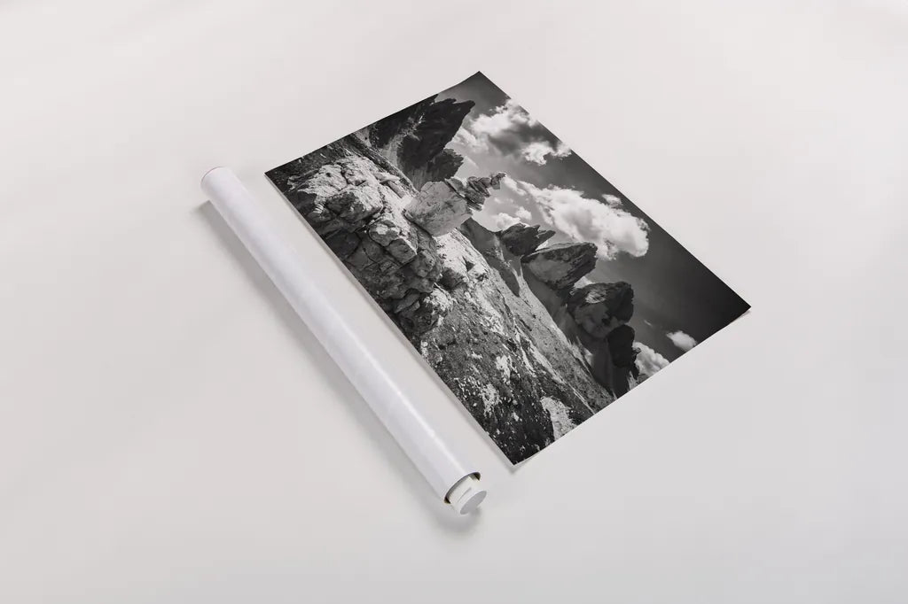 Dolomiti II by Aledanda. shown as a rolled paper print. Available as archival giclee rolled canvas, fine art paper, or poster print. SKU 64365i.