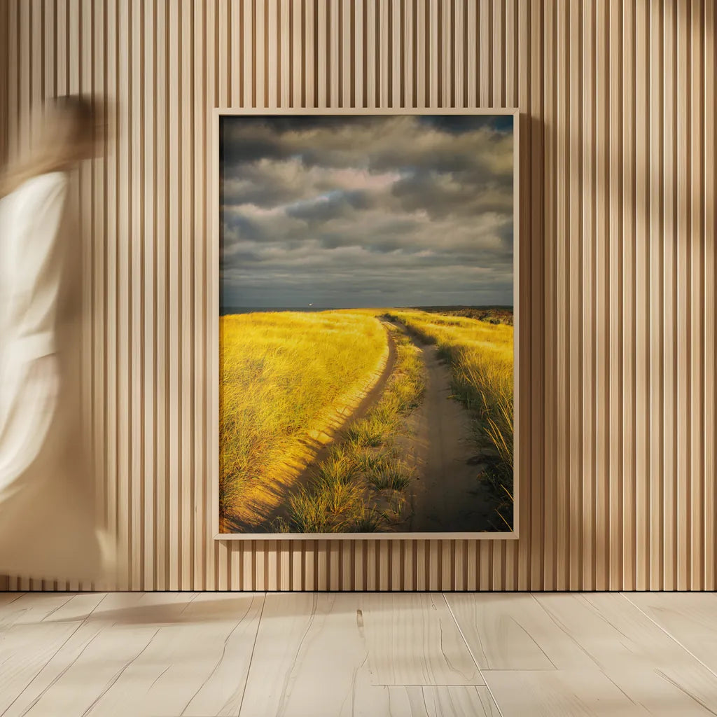 Down the Road by Aledanda. shown as over sized large wall art. Available as an archival giclee rolled canvas, fine art paper, or poster print. SKU 38322h.