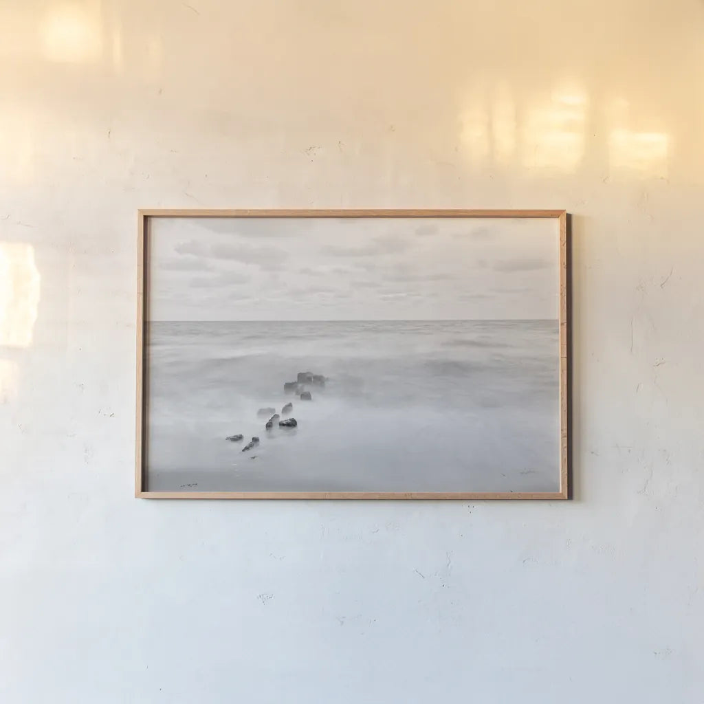 Ends and Beginnings by Aledanda. shown as a paper print in a natural frame. Available as a archival giclee rolled canvas, fine art paper, or poster print. SKU 64371i.