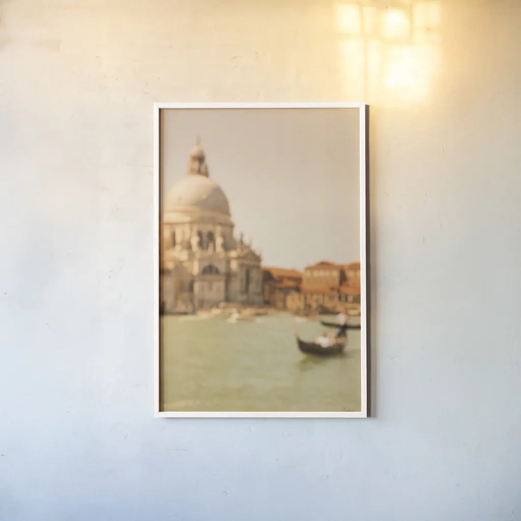 Essence of Venice I by Aledanda. shown as a paper print in a white frame. Available as a archival giclee rolled canvas, fine art paper, or poster print. SKU 81692h.