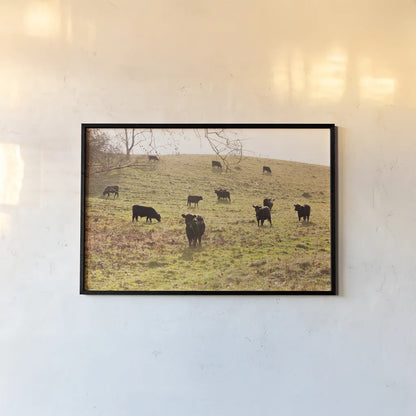 Fall Field I by Aledanda. shown as a paper print in a black flame. Available as a archival giclee rolled canvas, fine art paper, or poster print. SKU 38283i.