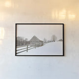 Fenced In by Aledanda. shown as a paper print in a black flame. Available as a archival giclee rolled canvas, fine art paper, or poster print. SKU 60528i.