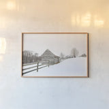 Fenced In by Aledanda. shown as a paper print in a natural frame. Available as a archival giclee rolled canvas, fine art paper, or poster print. SKU 60528i.