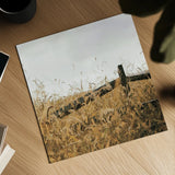 Fencerow Light Crop by Aledanda. Shown as a detailed flat fine art print, highlighting archival giclee quality. Available as an archival giclee rolled canvas, fine art paper, or poster print. SKU 67366a.