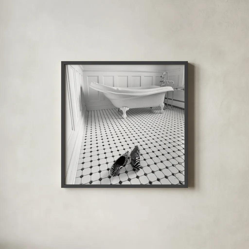 From Here to There by Aledanda. Shown in a sleek black glass frame for a contemporary gallery look. Available as an archival giclee rolled canvas, fine art paper, or poster print. SKU 10099a.