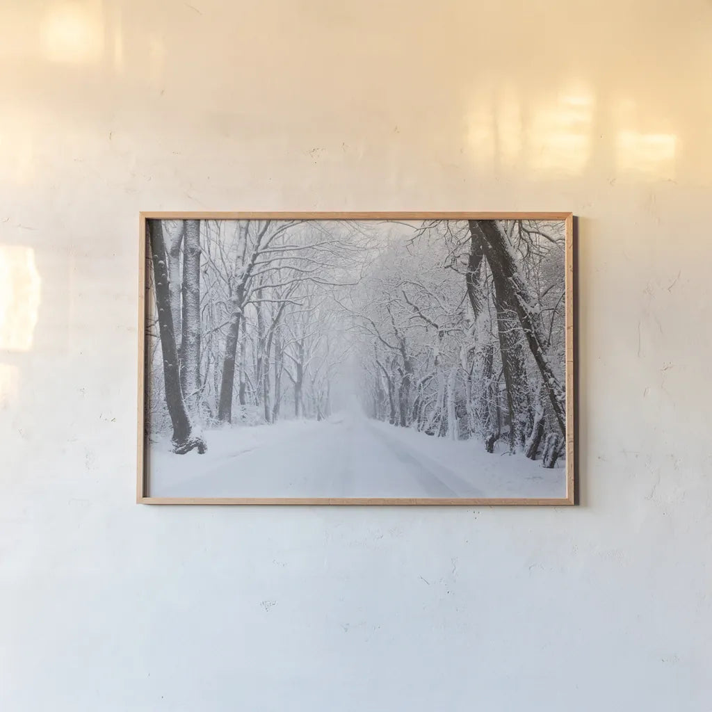 Going Home by Aledanda. shown as a paper print in a natural frame. Available as a archival giclee rolled canvas, fine art paper, or poster print. SKU 60994i.